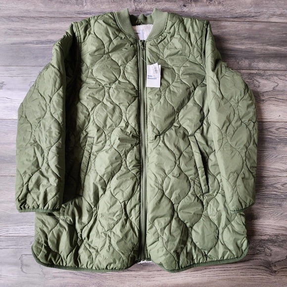 Old Navy Jackets & Blazers - NWT Olive Green Water-Resistant Sherpa-Lined Quilted Zip Jacket Old Navy Sz XL